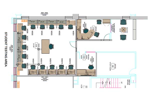 Floor Plans for New Student Test Center