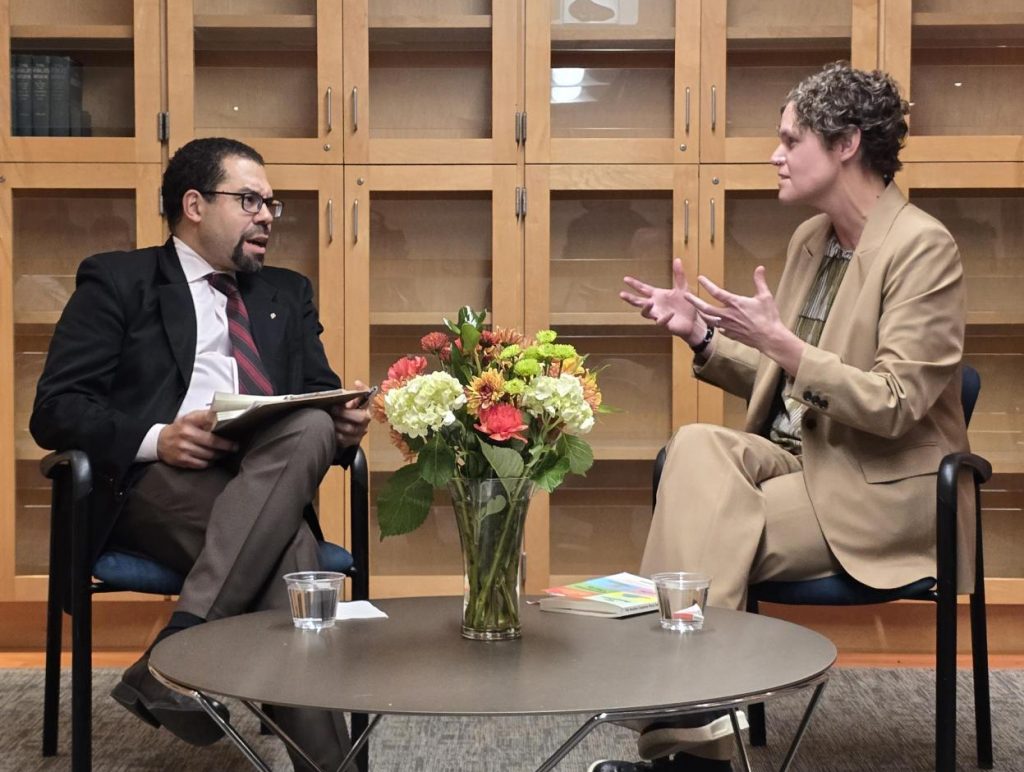 Ingrid Nelson and Brian Purnell discussing her latest book.